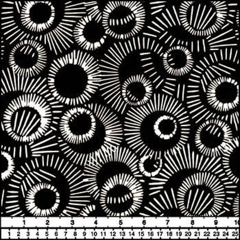 Black /& White BUBBLE BURST Batik