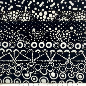8 Fat Quarter Batik Sampler Black & White Dots #2 FQ Pack Bundle