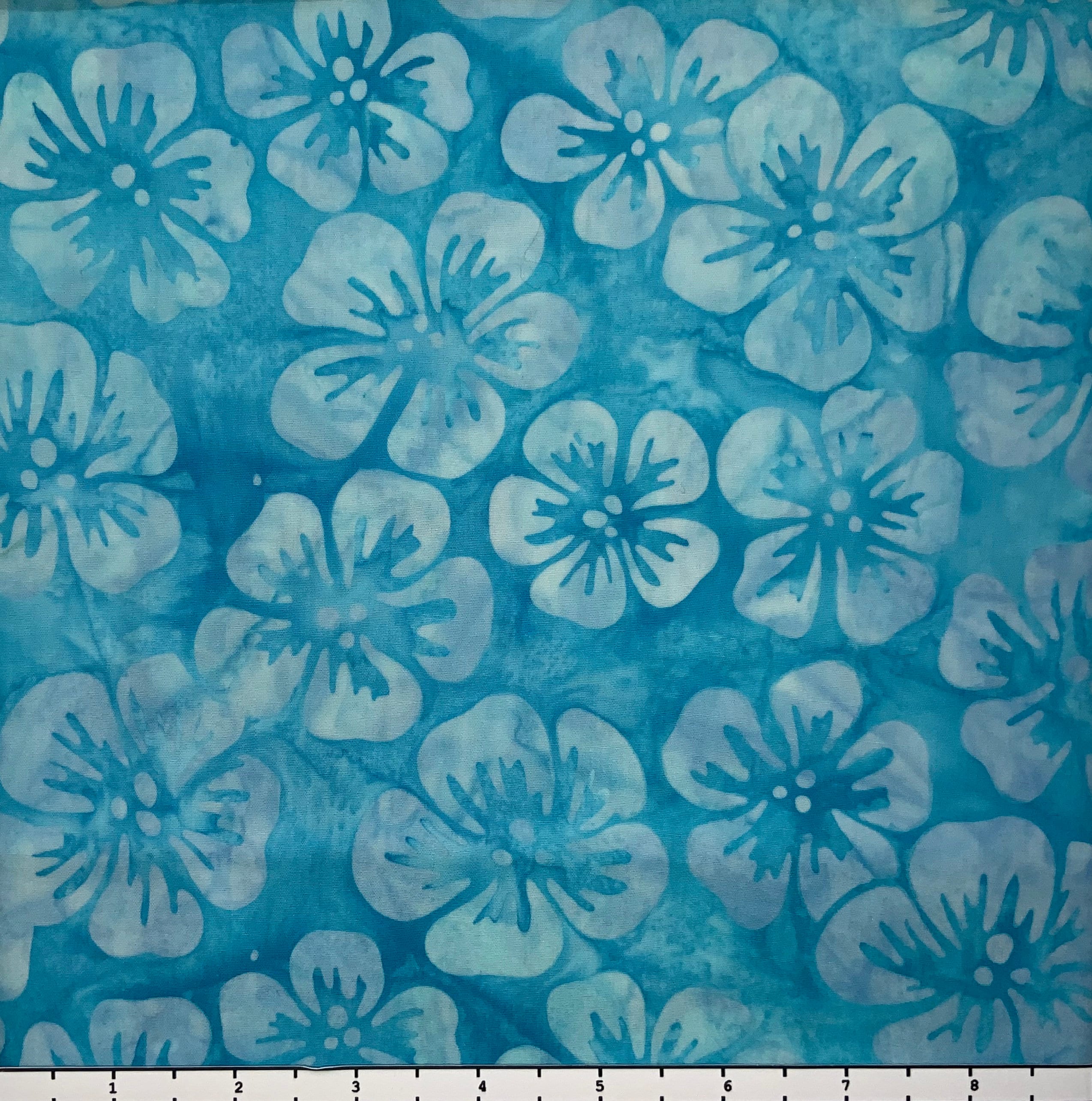 BLUE BELLS Batik - Lsbc-3981 Turquoise 1 Yard Cut - Etsy