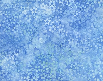 VINCA VINE Batik - ab-2222-64 Azure 1 Yard Cut