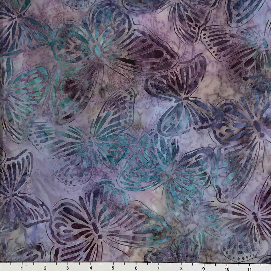 LARGE BUTTERFLY Batik Lsbc-3329 Violet by the Yard - Etsy