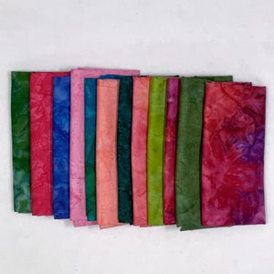 POUND PACK PLUS 1195 Pinks, Greens, Teals, Magentas, and Blues Handpaints Only Fabric Scraps Bundle Package ooak