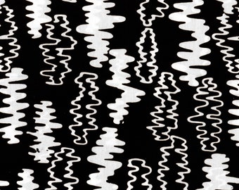 ZIGZAG Batik - Black & White By the Yard