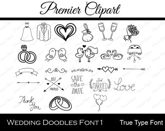 Wedding Doodles - Font