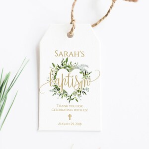 First Communion Thank You Tag, First Communion Favor, Printable Baptism Favor Tags, Baptism Tags, Thank You Favor Tags, Christening, 0077