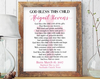 Christian Baptism Gift for Girl, Christening Gift, Baptism Gift Girl, Baptism Gift, Christian Nursery, Christian Wall Art, First Communion