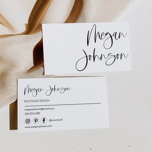 Business Card Template, Printable Business Cards, Modern Business Card, Business Card Design, Custom Business Card, Instant Download, 9009