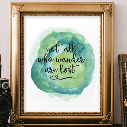 Printable Travel Art: not All Who Wander Are Lost - Etsy