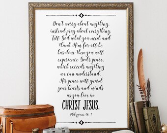 Scripture art, Bible verse, Scripture, Black and White prints, Black and white art, Philippians, Encouragement, Encouragement gift BD774