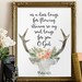 Stephanie Ross reviewed Psalm 42:1 Bible verse wall art decor, Printable scripture wall art print, Christian art, Deer decoration, Antlers and flowers print BD-582