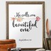 mollymoon44 reviewed Song of Solomon He calls me beautiful Printable verses art Nursery decor Bible verse quotes art Scripture Christian wall art decor BD-312