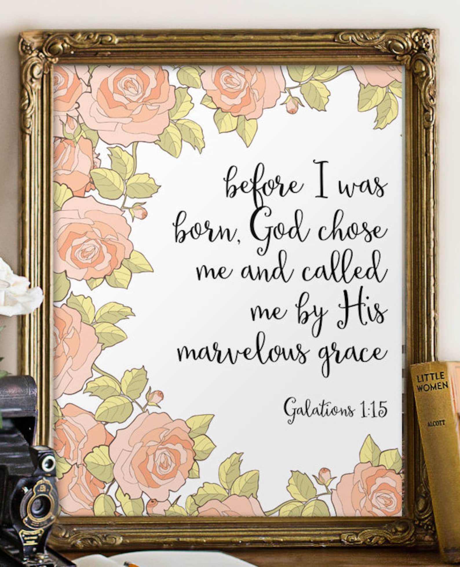Nursery bible verse art print Christian wall art decor Bible Etsy