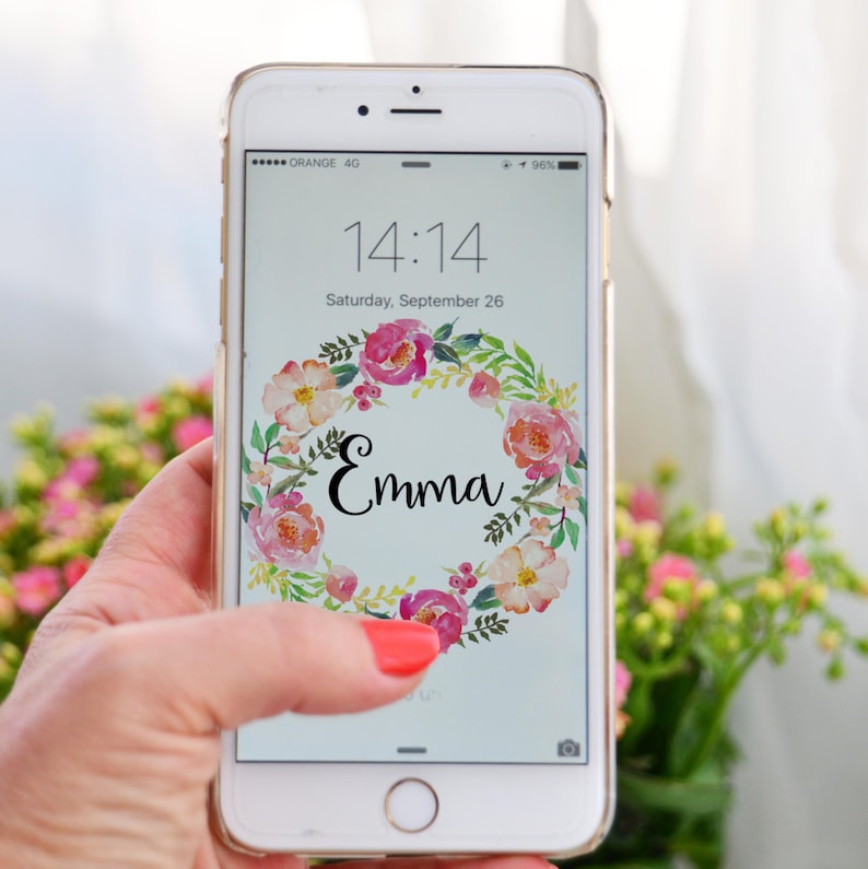 Personalized iPhone wallpapers Cell Phone Wallpaper gift  Etsy