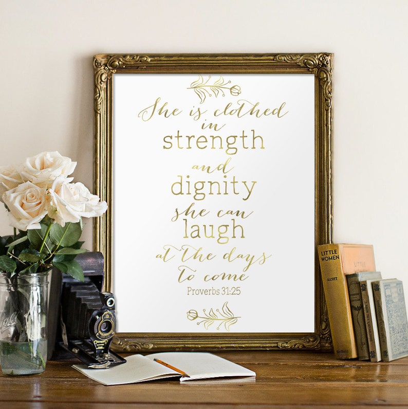 Gold Foil Print Scripture Verse Print Printable Verses Gold - Etsy