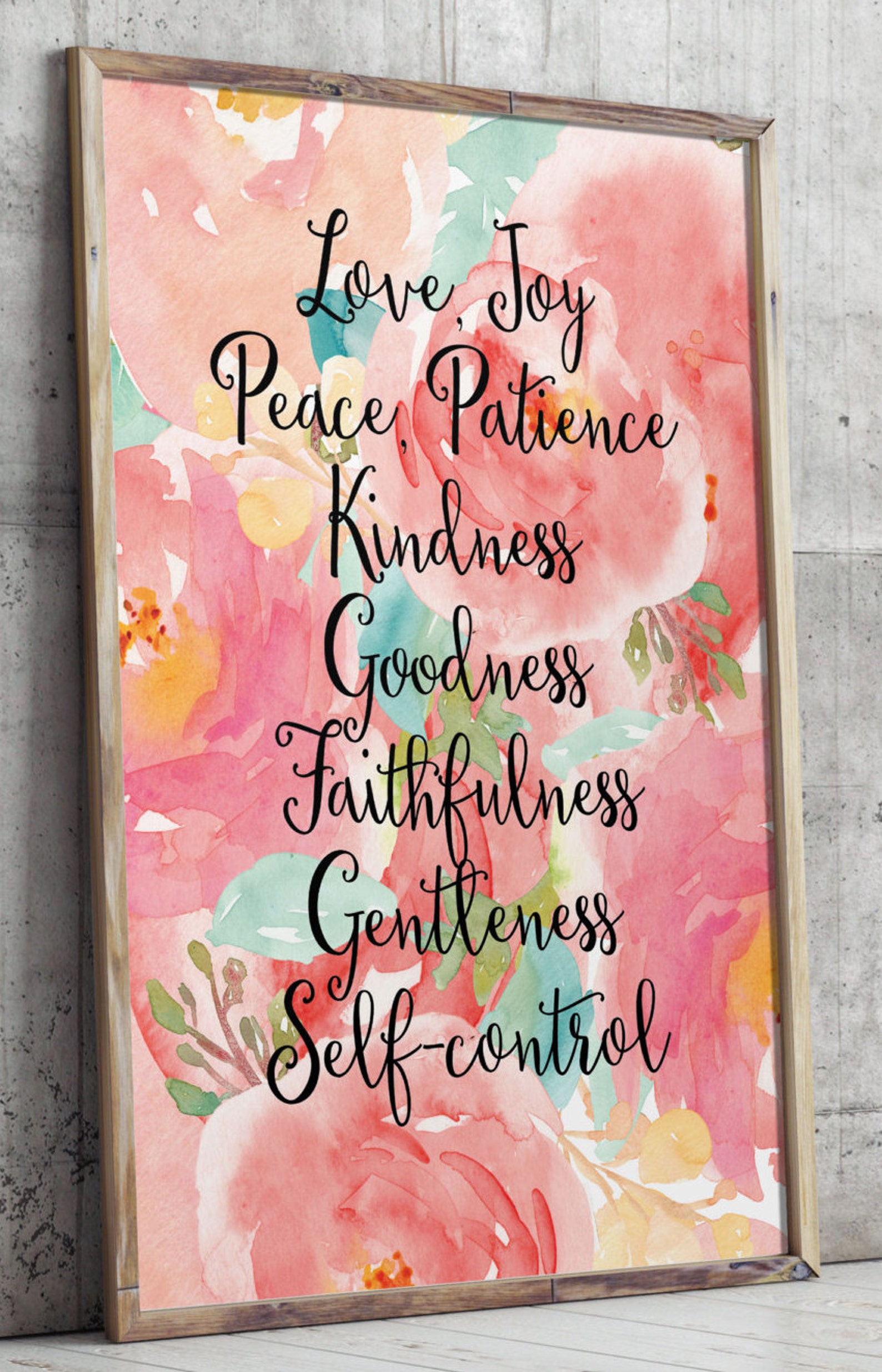 Fruit of the spirit wall art Fruit of the Spirit Bible verse Etsy