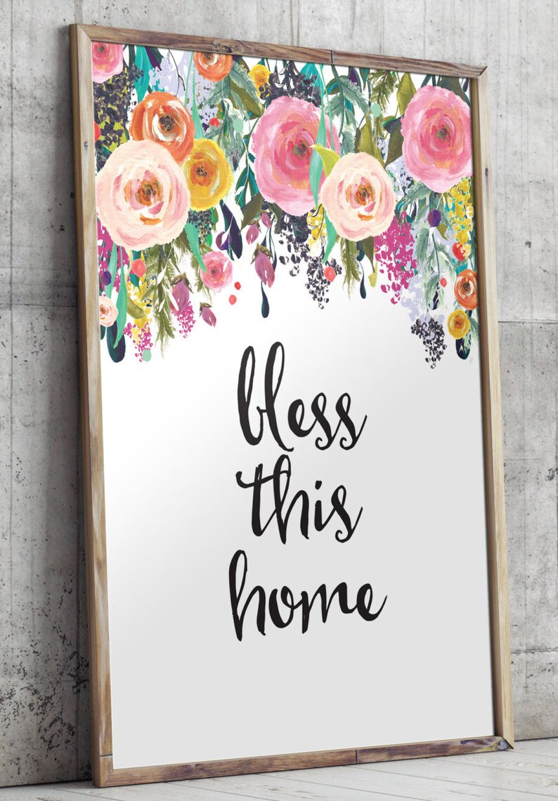 Bless This Home Print Printable Wall Art Decor Printable | Etsy