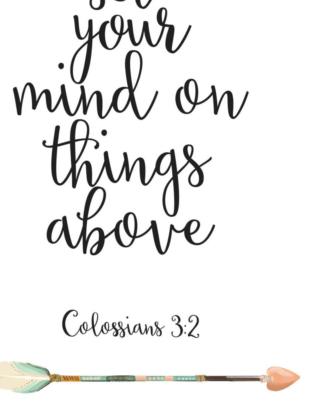 Scripture Printable Bible Verse Inspirational Quote Arrow - Etsy