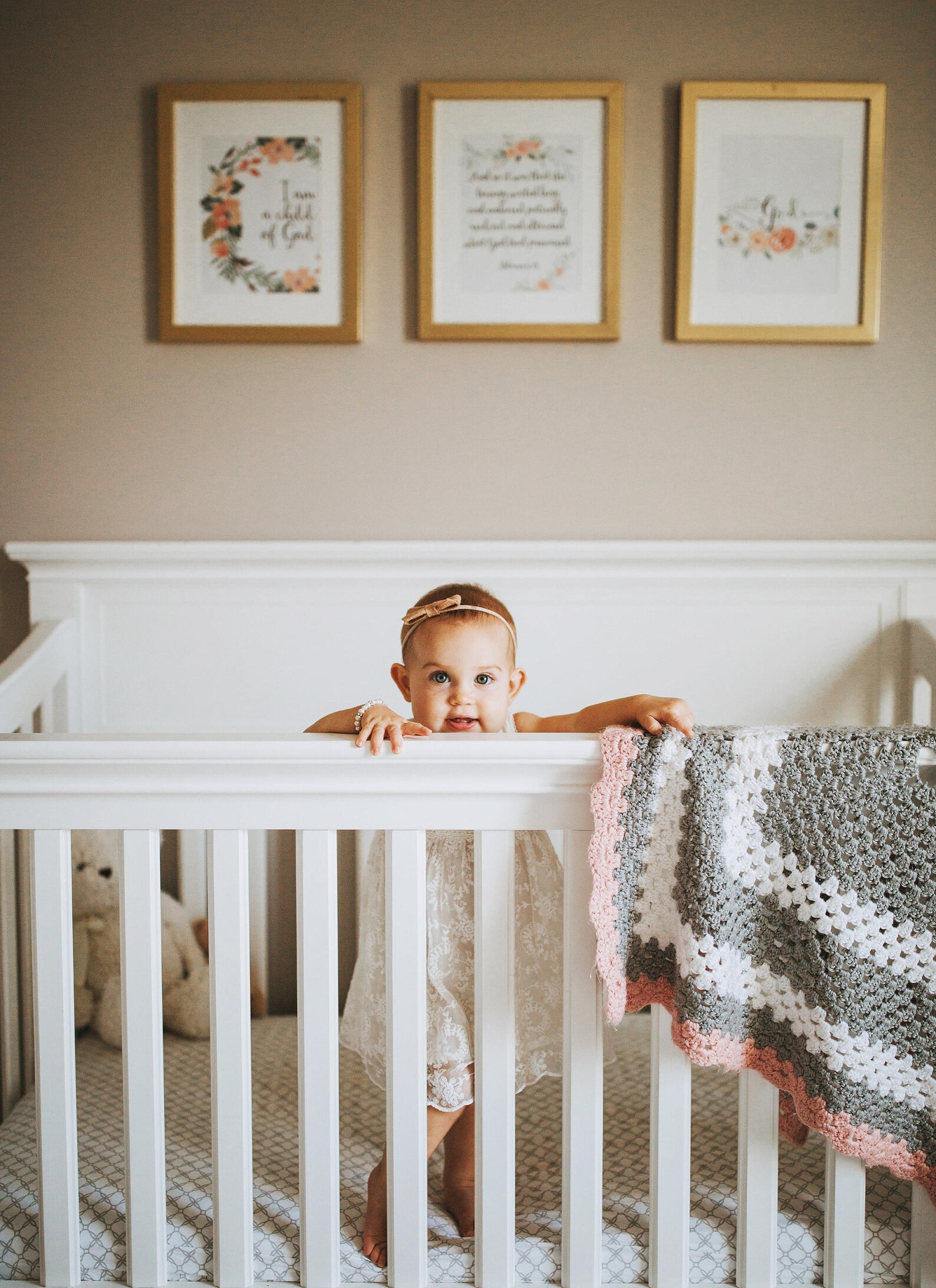 Baby Girl Nursery Quote Print Bible Verse Art Nursery Wall Etsy