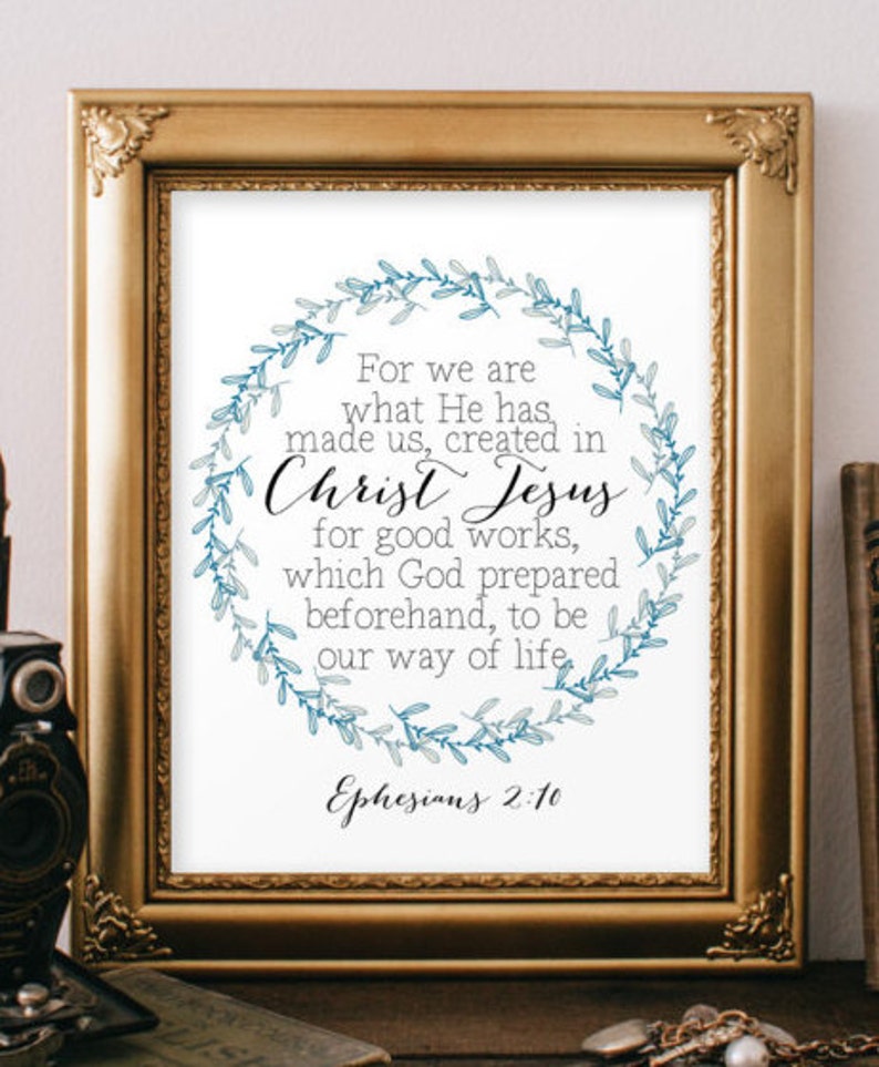 Bible verse artwork scripture print Christian wall decor Etsy