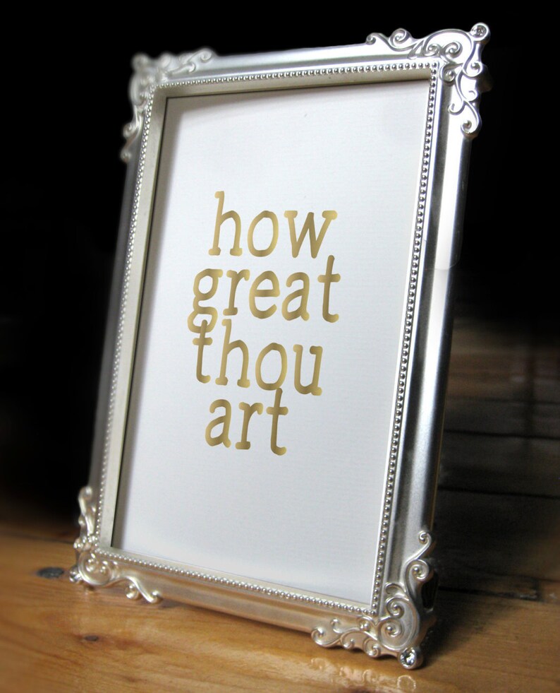 Bible Verse Art How Great Thou Art Print Scripture Art Hymn Etsy