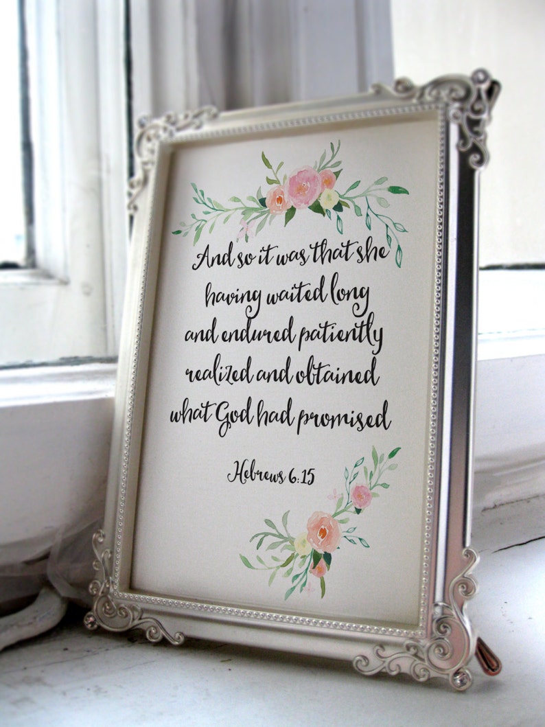 Nursery Bible Verse art print printable wall art decor