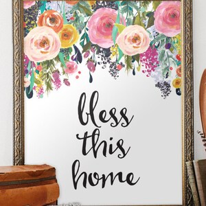 Bless This Home Print, Printable Wall Art Decor, Printable Art, Home ...