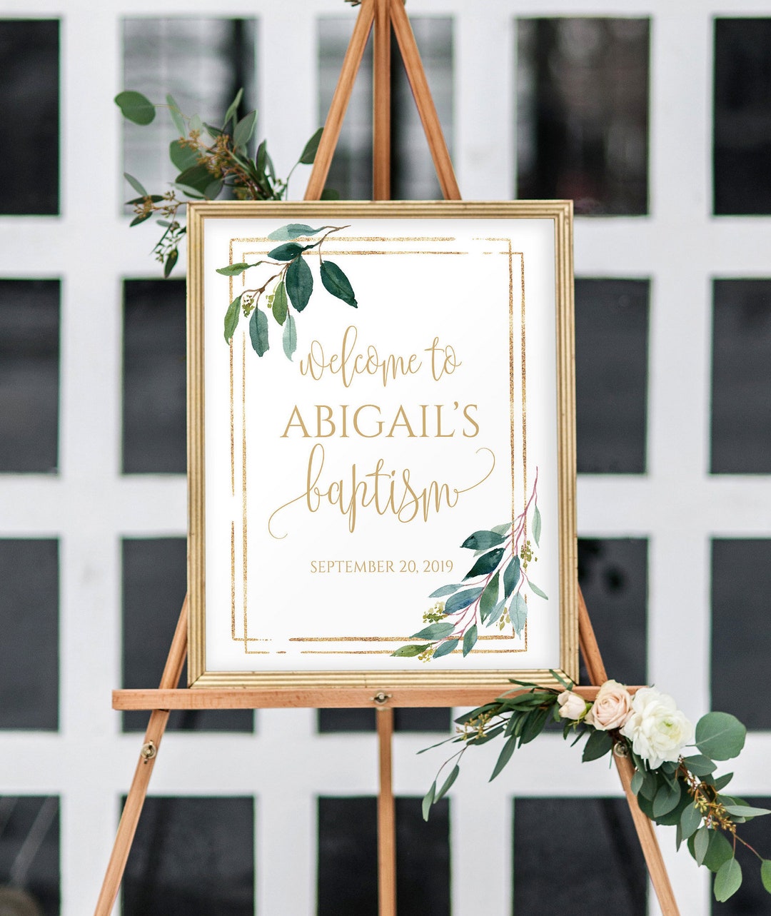 Baptism Welcome Sign, Personalized Baptism Print, Custom Baptism Sign ...