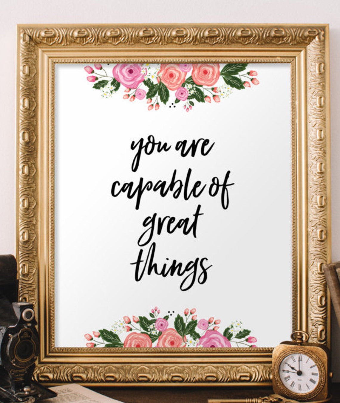 Inspirational Quote Print Wall Decor Typography Print Art Etsy