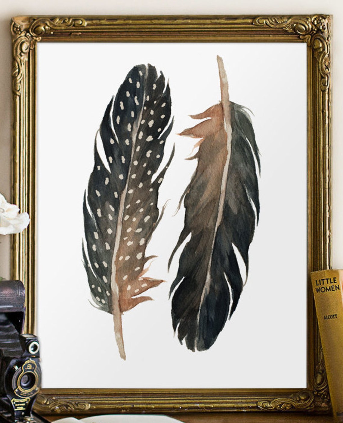 Printable Art Feather Art Print Home Decor Tribal Poster | Etsy