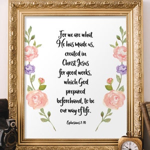 Scripture Printable Wall Art Decor, Bible Verse Art, Instant Download ...