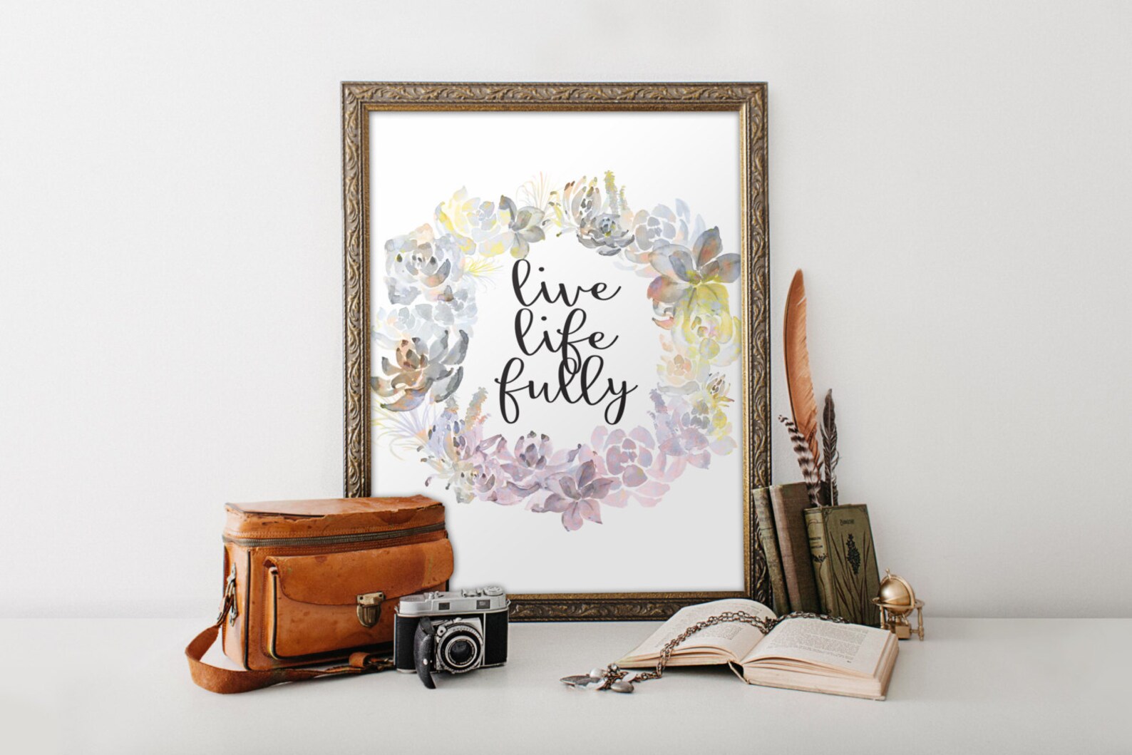 Live Life Fully Printable Wall Art Decor Printable Art Quote | Etsy