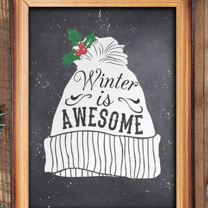 Winter Art Print Winter Printables Holiday Decor Home Decor | Etsy