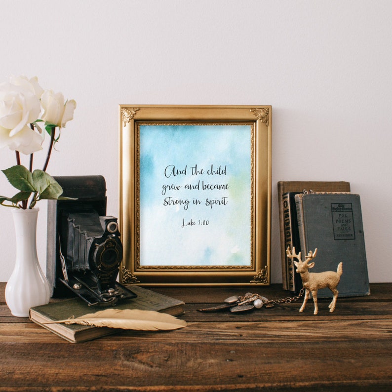 Boy nursery wall art Baby boy nursery art decor Luke 1:80 | Etsy