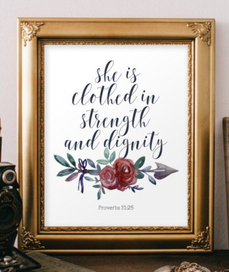 Nursery bible verse art print Nursery decor Proverbs 3125