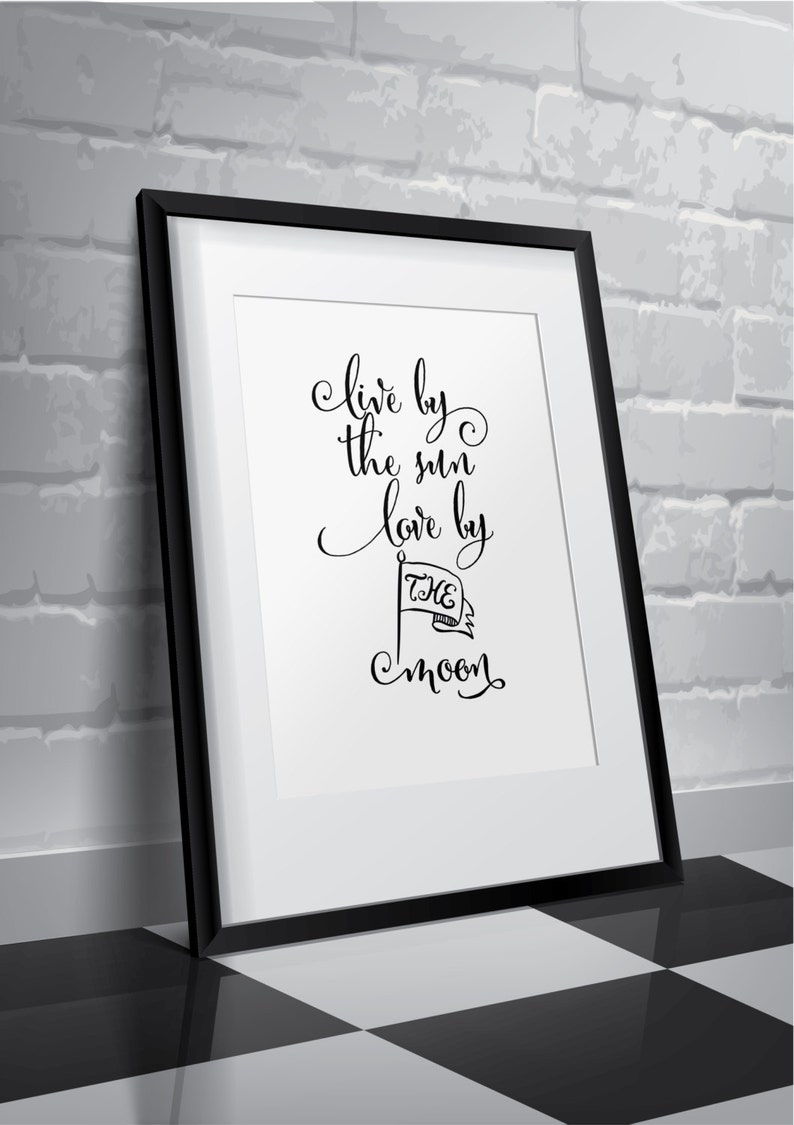 Modern Home Decor Inspirational Art Print Live by the Sun Etsy