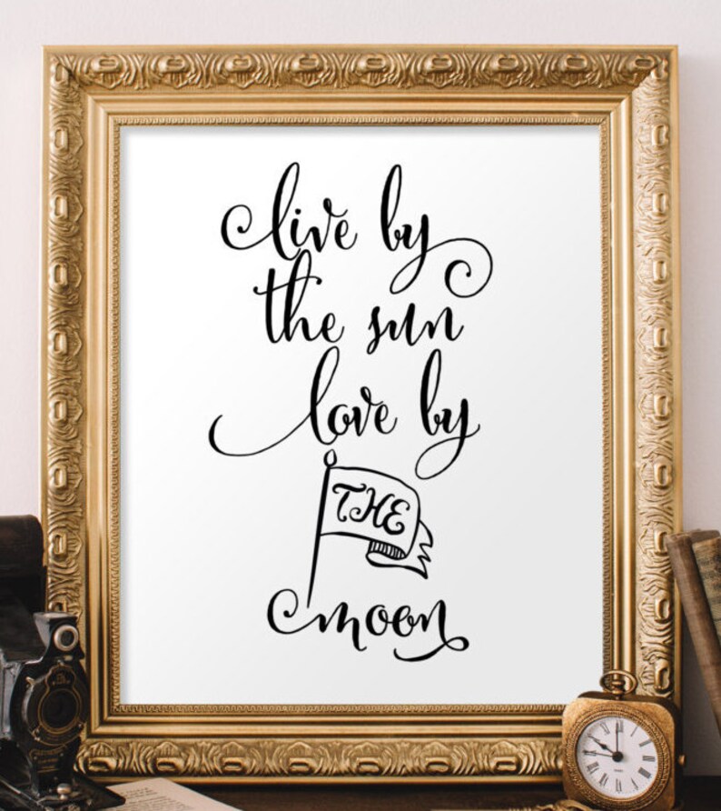 Modern Home Decor Inspirational Art Print Live by the Sun Etsy