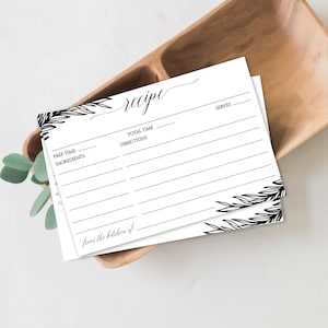Printable Recipe Card, Recipe Card Printable Template, Editable Recipe ...