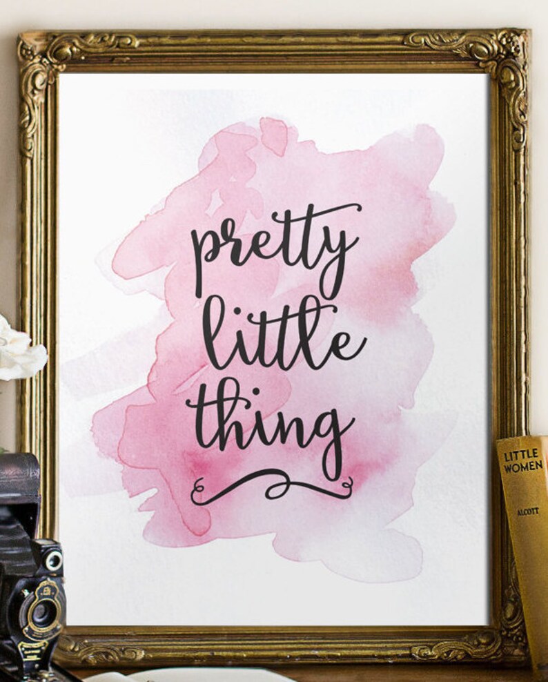 Pink nursery art Pretty little thing Printable art nursery