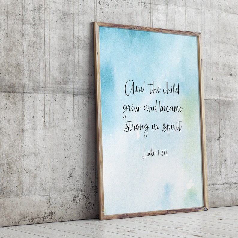Boy Nursery Wall Art Baby Boy Nursery Art Decor Luke 1:80 | Etsy