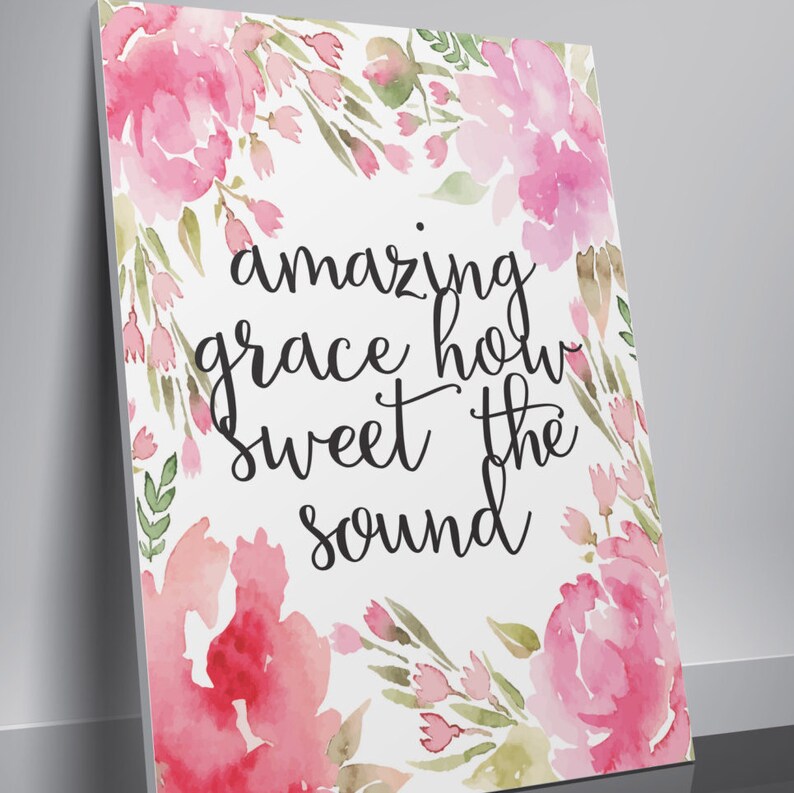 Bible Verse Print Printable Watercolor Wall Art Print Hymn | Etsy