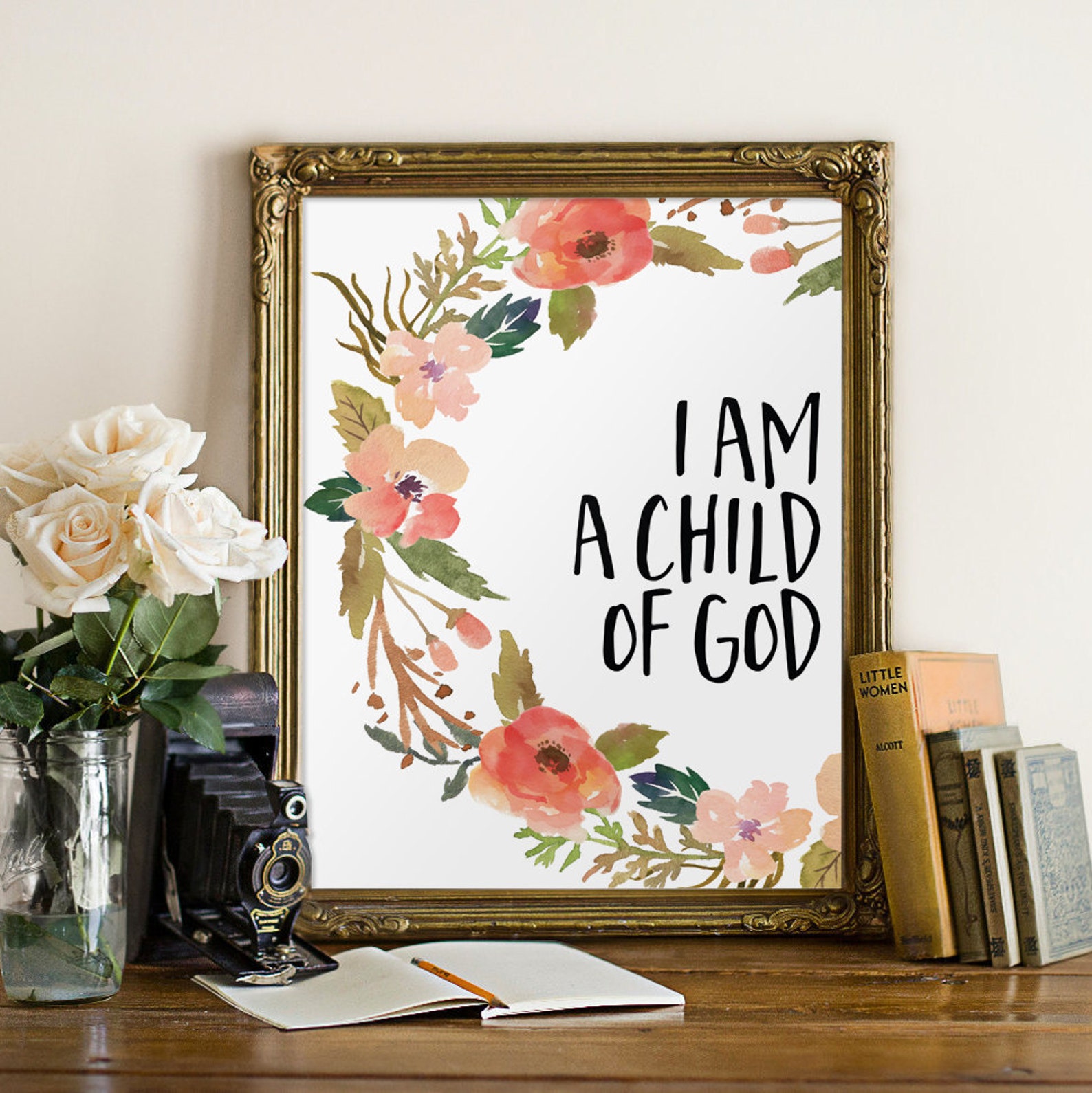 I Am A Child Of God Printable Bible Verse Print Nursery Wall Etsy