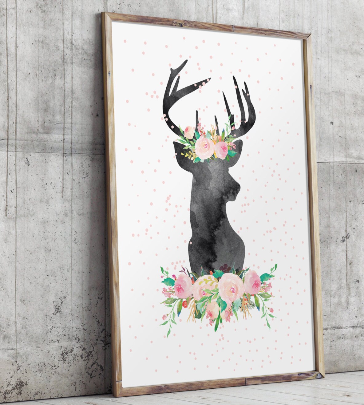 Deer Head Decor Printable Art Print 8x10 Print Deer Wall - Etsy