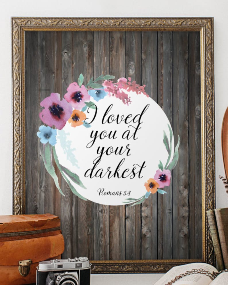 Bible verse art print Nursery bible verse poster wall decor Etsy