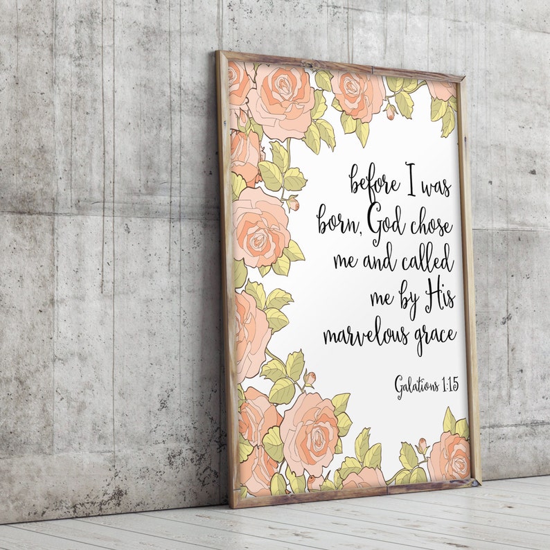 Nursery bible verse art print Christian wall art decor Bible Etsy