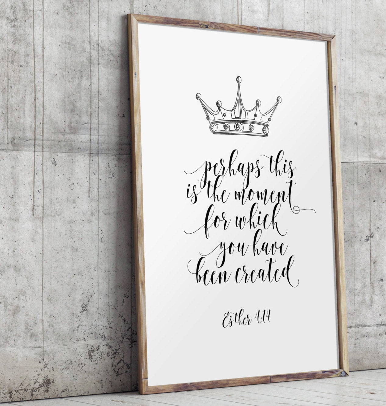 Nursery bible verse art Scripture art print Esther 414 Etsy