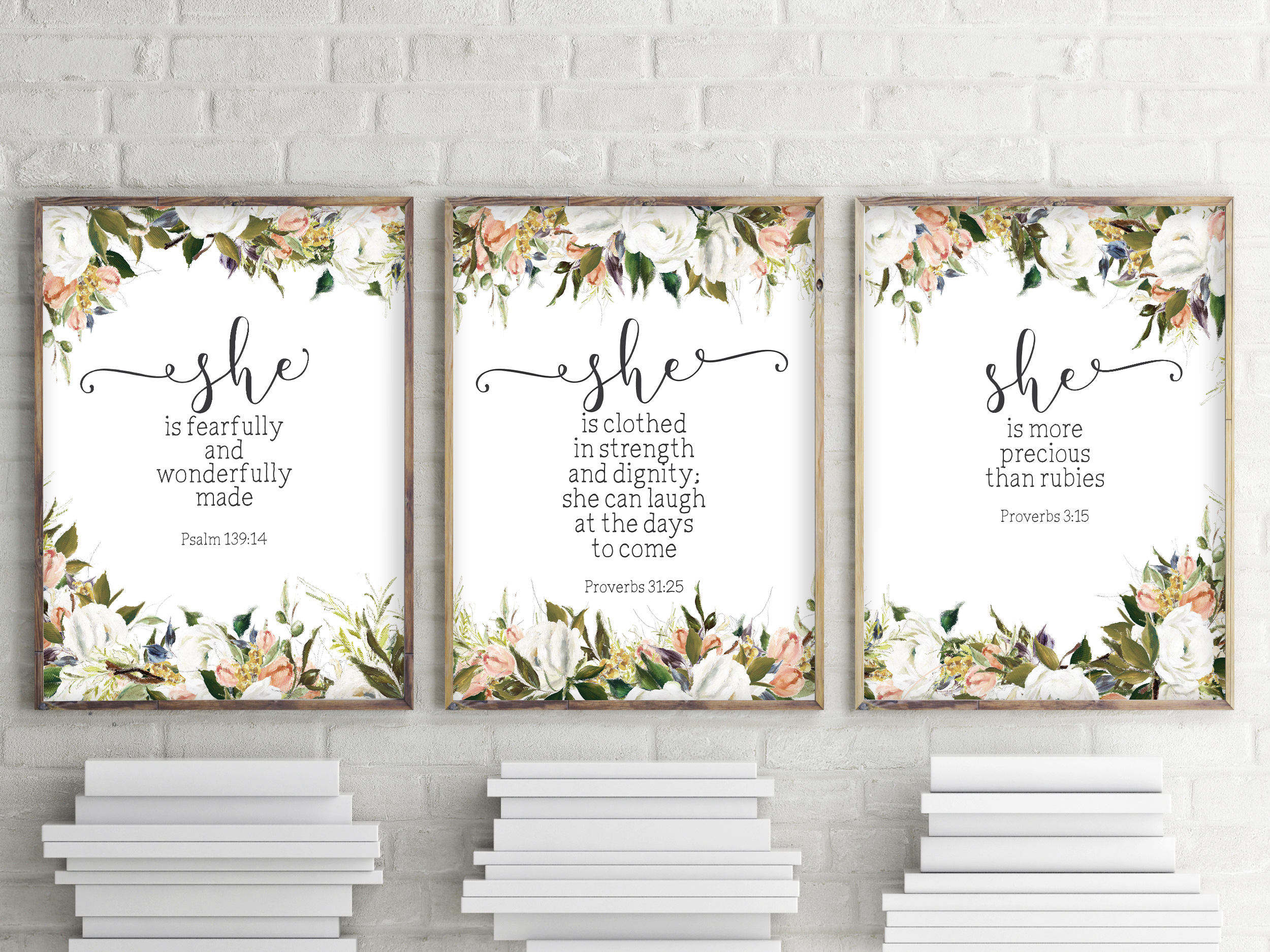Nursery Bible Verse Set of 3 Prints Printable Art Printable | Etsy