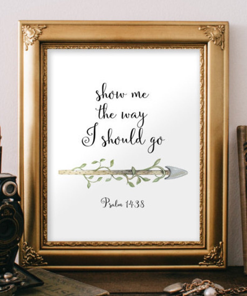Psalm 143:8 Scripture print Bible verse wall art print | Etsy