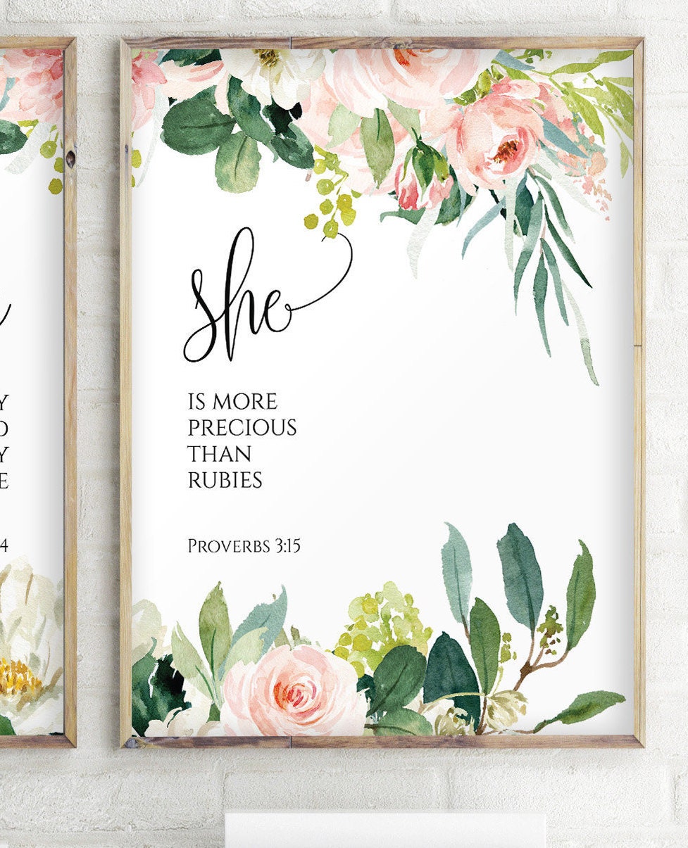 Christian Wall Art Signs Set of 2 Prints Gifts for | Etsy