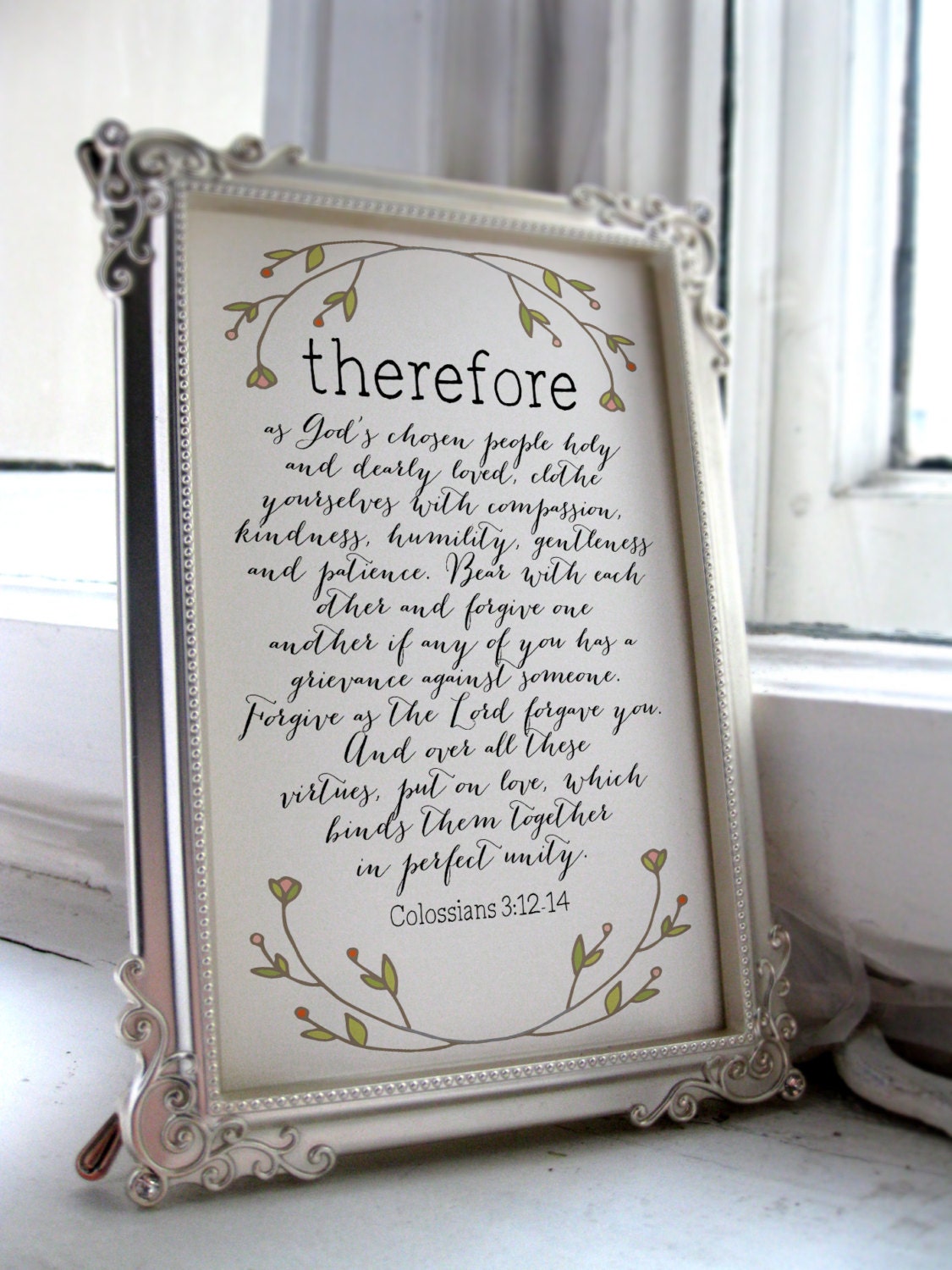 Wedding Quote Colossians 3 12 14 Printable Bible Verse Wall Etsy