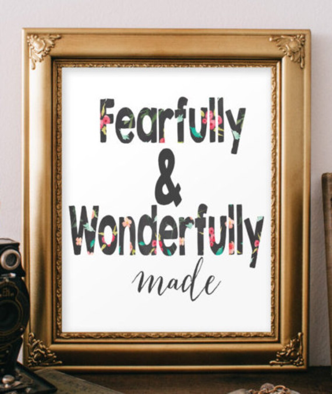 Bible Verse Wall Art Print Nursery Wall Art Fearfully and Etsy